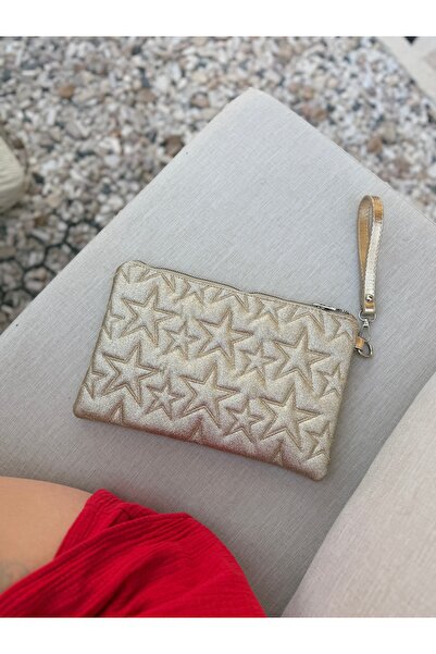 BUTİKOLEA Trend Star Patterned Clutch Bag