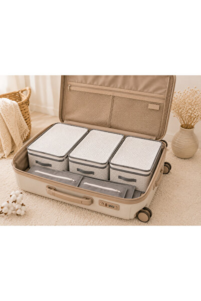Çınar Ev Tekstil 6’lı Valiz İçi Düzenleyici Hurç Seti – Bavul Organizer Set, ...