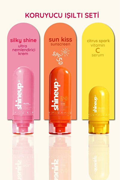 shineup Koruyucu Işıltı Seti (Nemlendirici Yüz Kremi, Güneş Koruyucu Krem SPF...