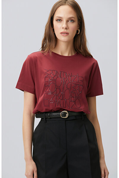Network Vişne Nakış Detaylı T-shirt