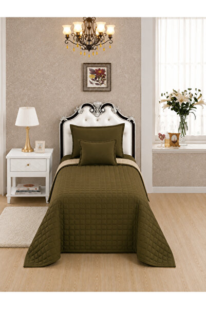 Generic طقم لحاف مضغوط مزدوج الوجهين، مقاس توأم، لونين، 4 قطع، مقاس مفرد