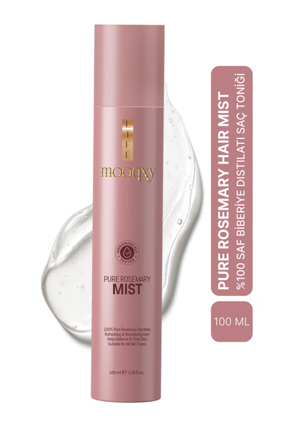 MOOQXYLIFE Pure Rosemary Hair Mist %100 Saf Biberiye Distilatı Saç Toniği 100 ml