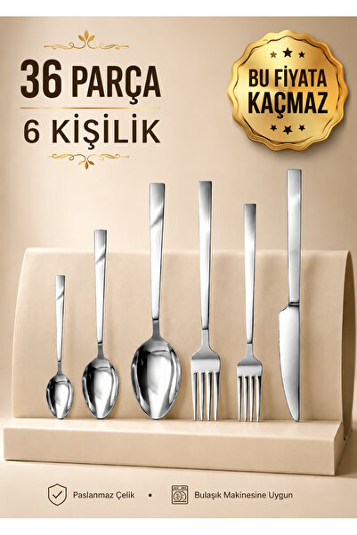 Birpa Silver Prestige Çubuk Model 36 Parça Sofra Seti