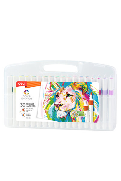 Deli SET MARKERE ACRILIC 36 CULORI COLOR EMOTION