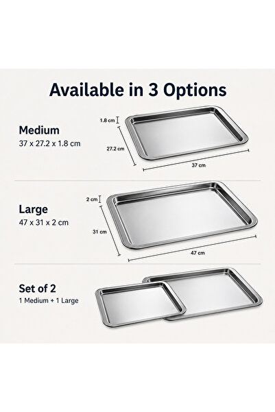 Blackstone Nonstick Cookie Tray Carbon Steel Rectangular Baking Tray 37 x 27.2 x 1.8 cm Cookie Sheet Pan