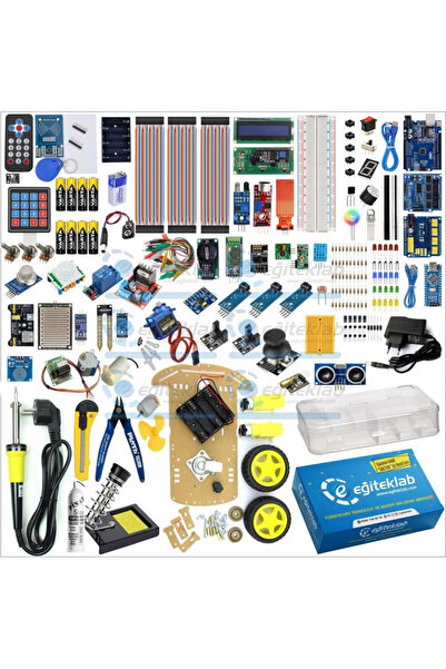 eğiteklab ARDUİNO MEGA PREMİUM SENSÖR EĞİTİM SETİ
