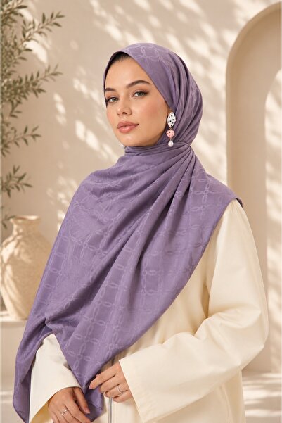 MİRSOY SCARF Lina Desen Kaymaz jakarlı Şal