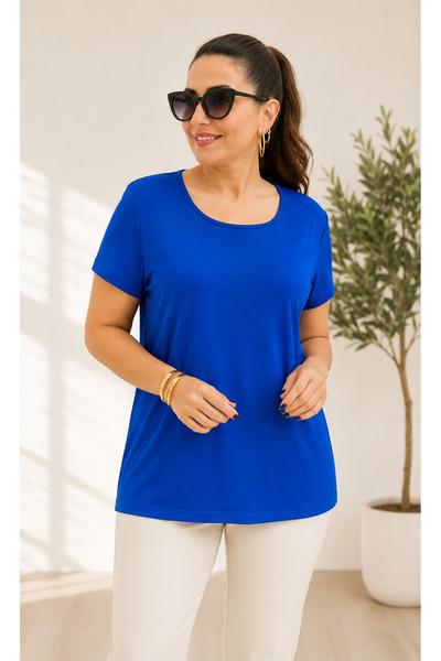 Gülmina Moda Women's Viscose Square-Neck Casual Blouse