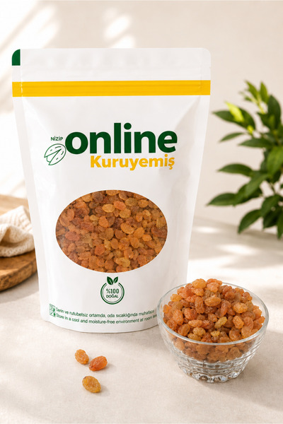 Nizip Online Kuruyemiş Sarı Kuru Üzüm - Sultaniye - 500 gr
