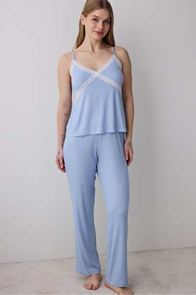 Penti Hailee Pantaloni albaștri Set de pijama