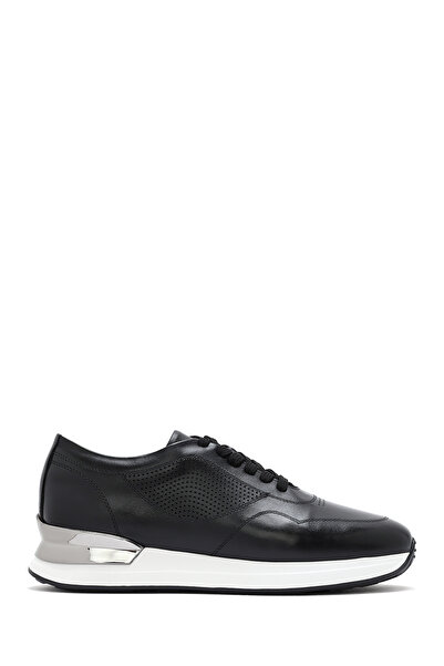 Derimod Erkek Siyah Bağcıklı Kalın Tabanlı Spor Ayakkabı, Hakiki Deri Sneaker...
