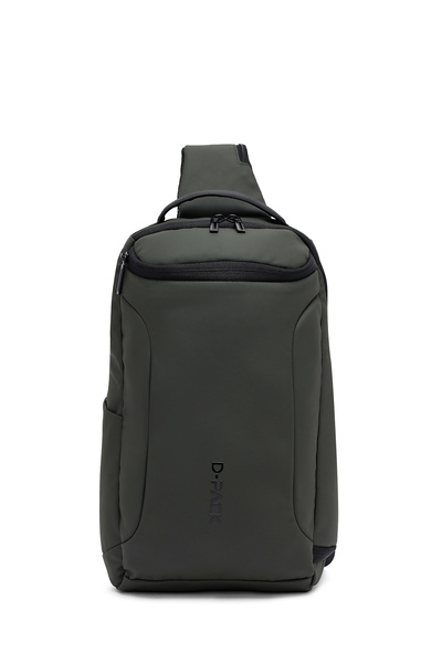 Derimod Geantă pentru bărbați D-Pack din țesătură tehnică kaki 23SBD30016F