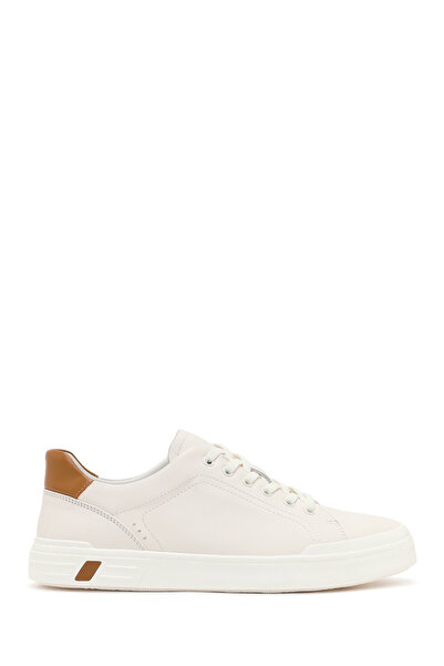 Derimod Erkek Beyaz Bağcıklı Kalın Tabanlı Deri Sneaker 26SFD699218