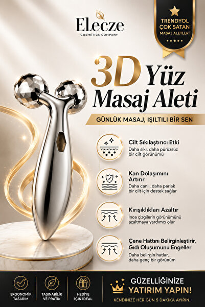 Elecze cosmetıcs Profesyonel 3D Yüz Masaj Aleti – Toparlayıcı ve Lifting Etkili