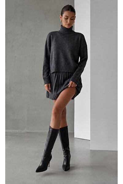 OYERGA MODA Women's Winter Skirted Two-Piece Set