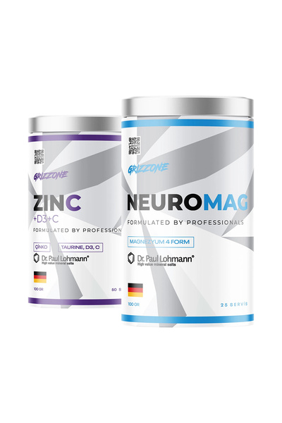 GRIZZONE Neuro-Mag Magnezyum , Zinc + D3 + C Paketi