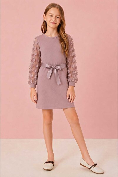 My Kids Wear Rochie pentru copii detaliată din tul cu centură Colecția Mykids