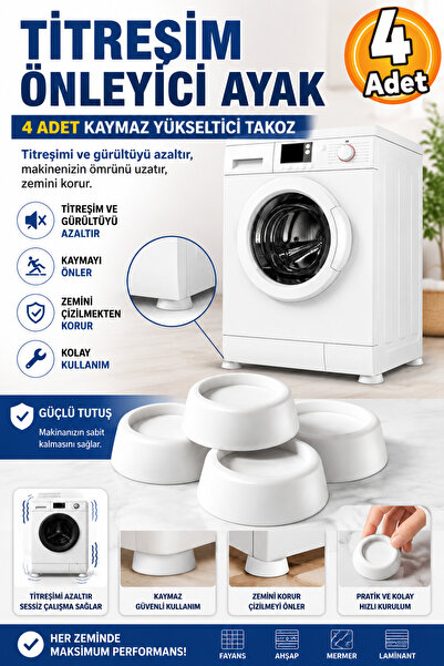 ÖZ BEYAZ EŞYA BEYAZ EŞYA ALTLIĞI ÇAMAŞIR BULAŞIK BUZDOLABI YÜKSELTİCİ VE TİTREŞİM ÖNLEYİCİ