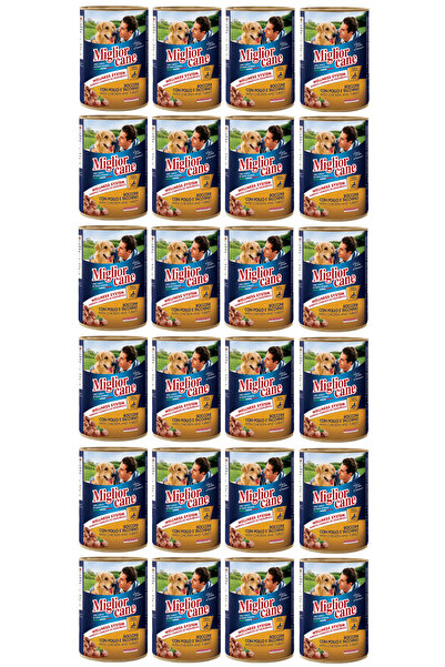 MORANDO MigliorCane Tavuk Hindi Chunks Köpek Konserve 405gr 24 ADET
