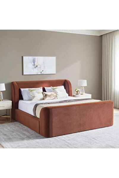 PAN HOME Elya King Bed 180x200 - Brown