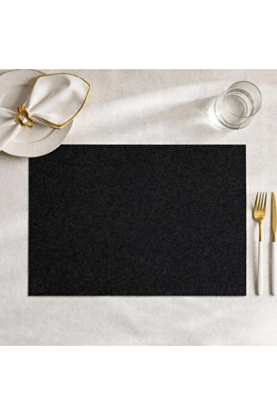 PAN HOME Eco 4 Piece Rectangle Placemat Set 33x45cm- Black