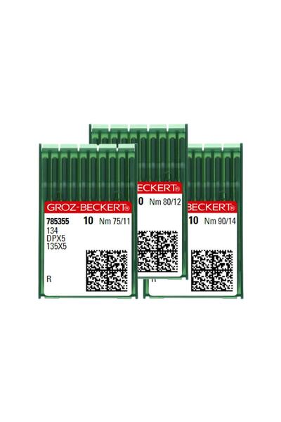 FDM Groz Beckert DPx5 Düz Makine İğnesi 11-12-14 Numara 3'lü Set