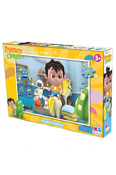 TOYFEST Eymen ile Çimen 100 Parça Puzzle