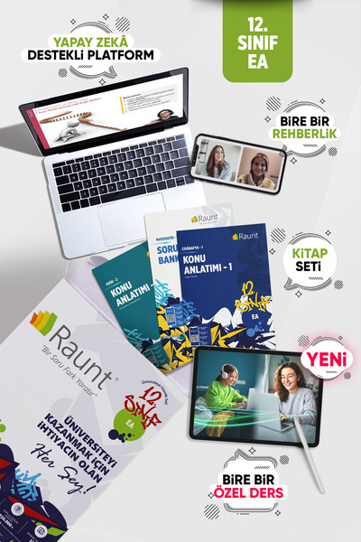 Raunt Premium YKS 2027 Eşit Ağırlık Hazırlık Seti - 30 Canlı Özel Ders + Bire...