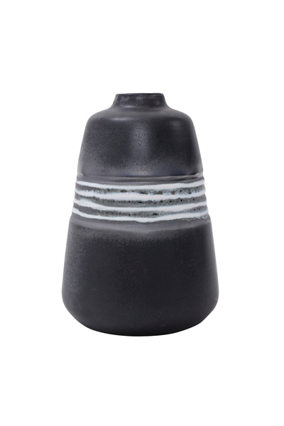 Yargıcı Çizgi Desenli Seramik Vazo (27x19 cm)
