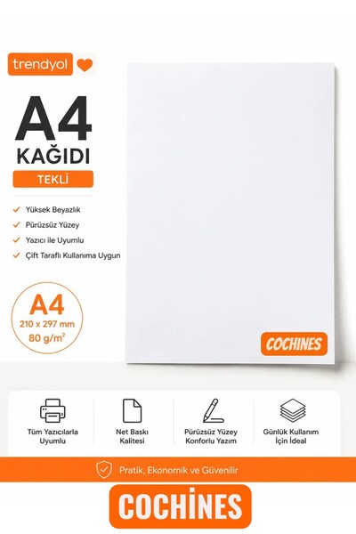 Cochines Beyaz A4 Fotokopi Kağıdı 1 Adet