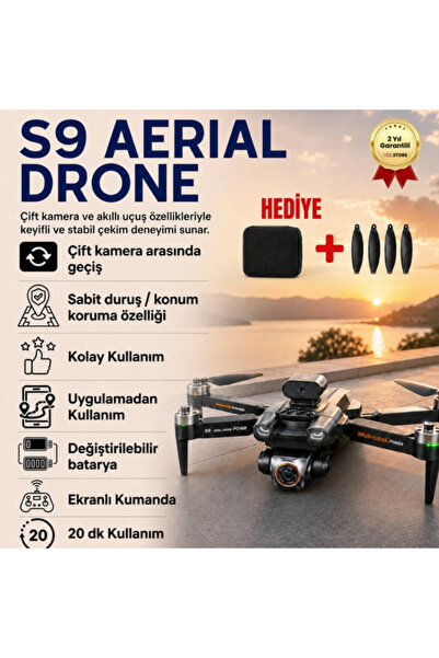 hızlı store S9 4K Kamera Drone Uzaktan Kumandalı Mini Quadcopter Çocuklar İçi...