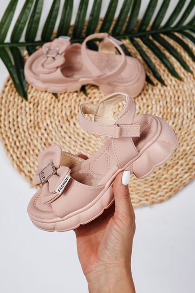Zaira Sandale fete roz din piele ecologica Darya2 #21771 - 34