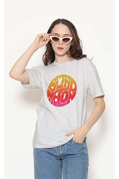 buzagi tasarım ürünleri Blind Melon Regular Fit Unisex White T-Shirt