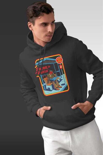 buzagi tasarım ürünleri Waiting Oversize Hooded Unisex Sweatshirt