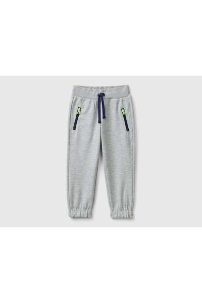 United Colors of Benetton Boys' Long Stretch Cotton Pants with Zipper Pockets