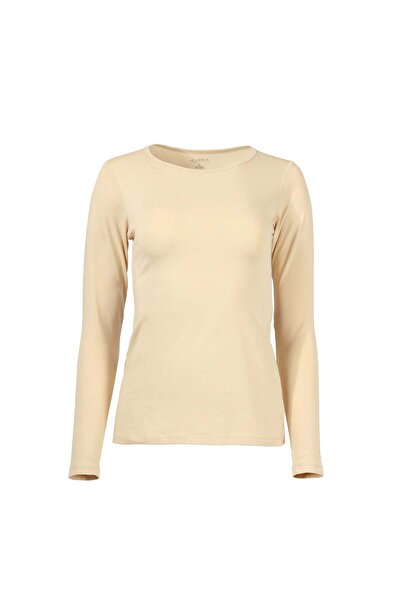 CARINA Solid Cotton Round-Neck Top