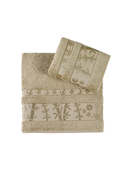 Pupilla Collection Elit Pastel Bambu 2'Li Banyo Havlu Seti (50*90+70*140) - K...