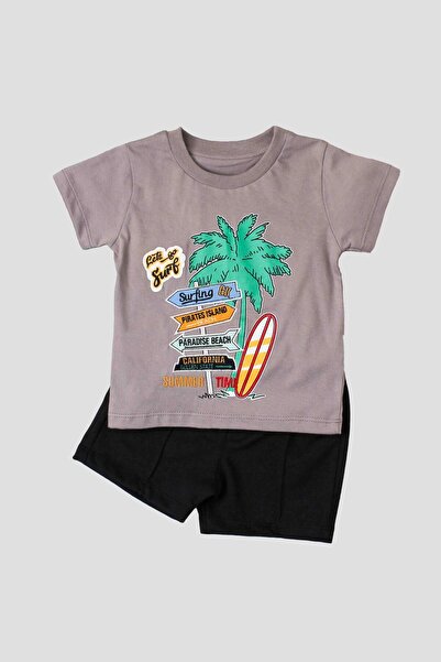 Chicsy Baby Palm Tree Print T-Shirt and Capri 2-Piece Set
