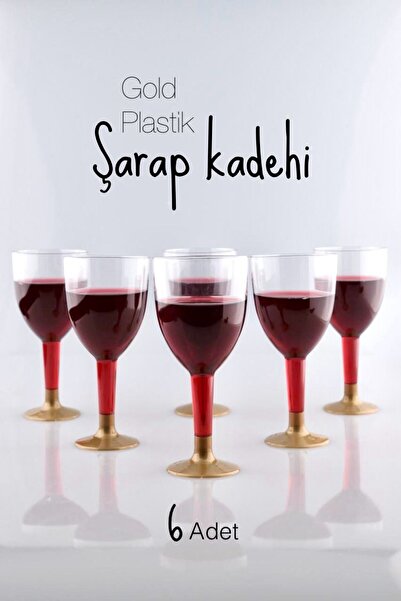Ezupack 6'lı PLASTİK Gold Bride To Be Partisi Kadeh Şarap Bardağı Bekarlığa V...