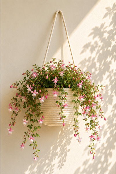 ÖRGÜM Sepet Dekoratif Çiçeklik Duvar Saksılık 15X15 CM BİTKİ DAHİL DEĞİLDİR