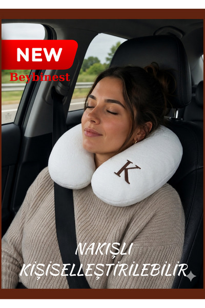 BeybiNest NAKIŞLI kişiselleştirilebilir Premium Welsoft Boyun Yastığı Dolgulu...