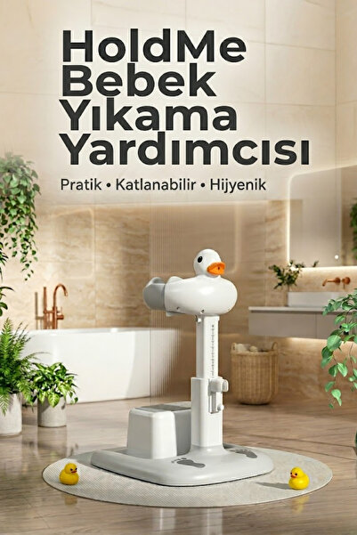 Miningaa Tabure Hediyeli HoldMe Bebek Yıkama Yardımcısı Portatif Katlanabilir...