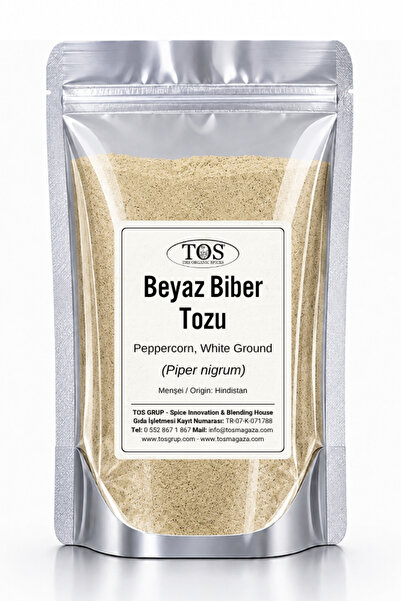 TOS The Organic Spices Beyaz Karabiber Tozu 100 gr (1. Kalite) Piper nigrum /...