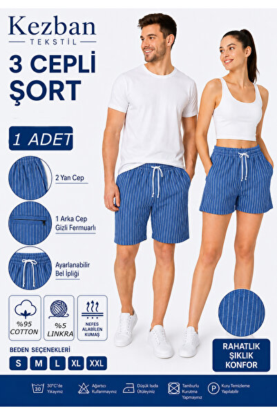 Kezban Tekstil Bay / (Unisex) 95% Cotton 5% Linkra Shorts 1 Piece