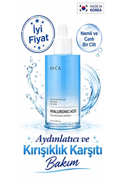 AVCA Yoğun Nemlendirici Hyaluronik Asit Ampulü 100 ml - True Moisture Hyaluro...