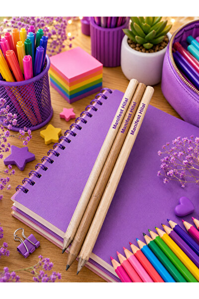 MANİFEST 5Pcs Pencil Set |   Special Design Stationery and Gift Product ✨ 📚 ✏️