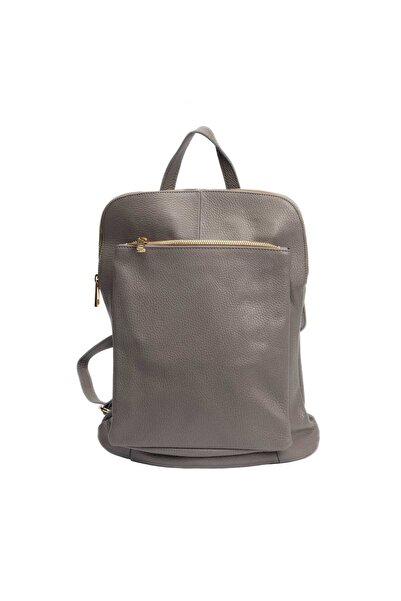 TORO NERO Rucsac de damă din piele naturală gri Duality