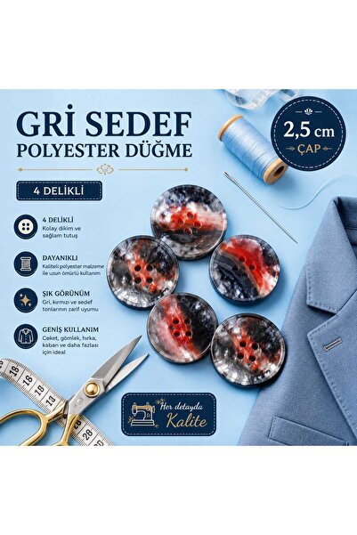 beyna aksesuar Trench Coat, Jacket, Coat and Cardigan Buttons 2.5 cm 1 Pack 6...