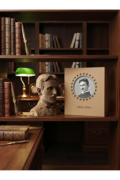 KARX Nicola Tesla 3D Puzzle, Yaratıcı Hobi, Dıy, Kraft Karton Model Kit