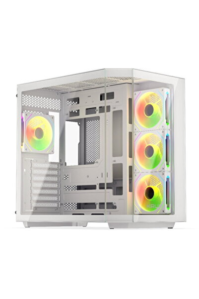 Krux KRXD014, Middle Tower, Fara sursa, ATX, micro-ATX, mini-ITX, Alb